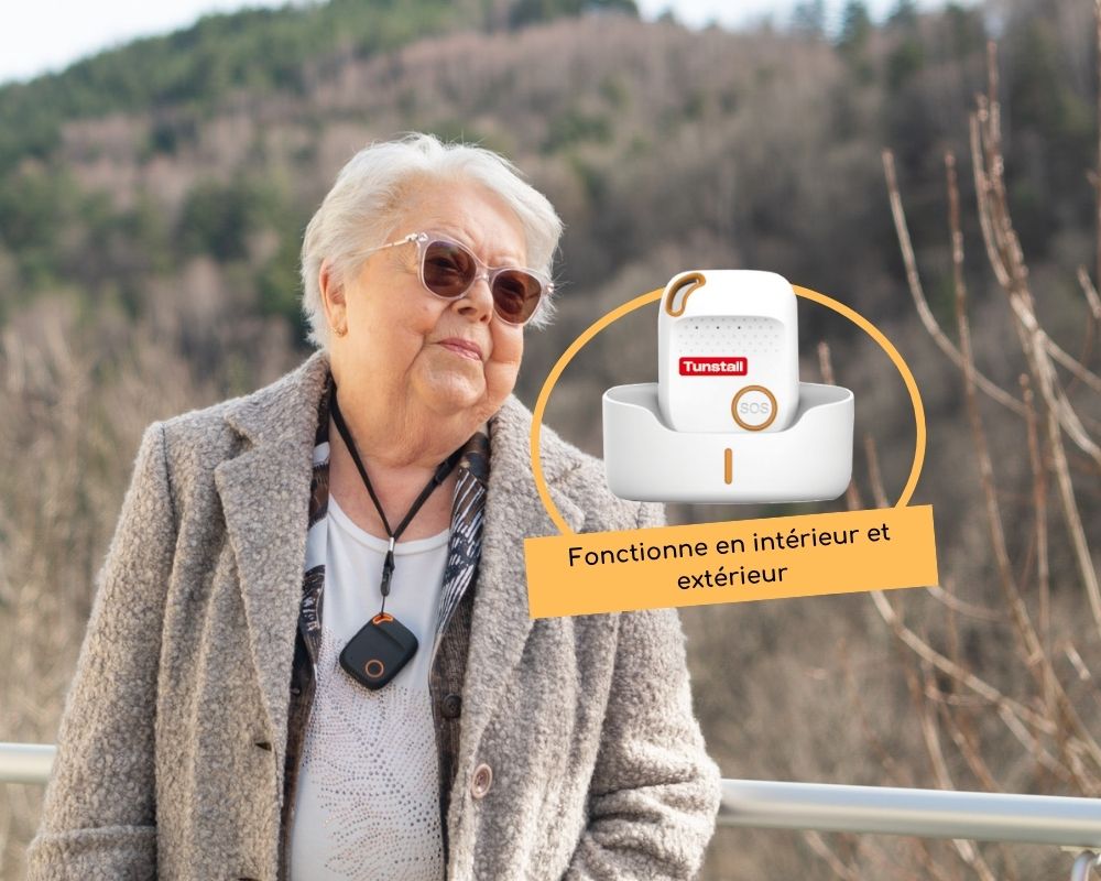 Téléassistance intérieur et extérieur en pendentif