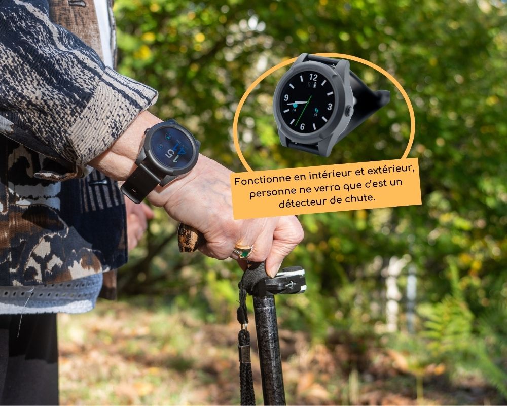 Téléassistance intérieur et extérieur en montre discrète